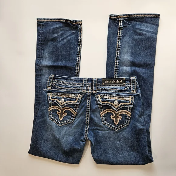 Rock Revival Jeans Size 30 Women's Anja Boot Denim - Picture 3 of 12